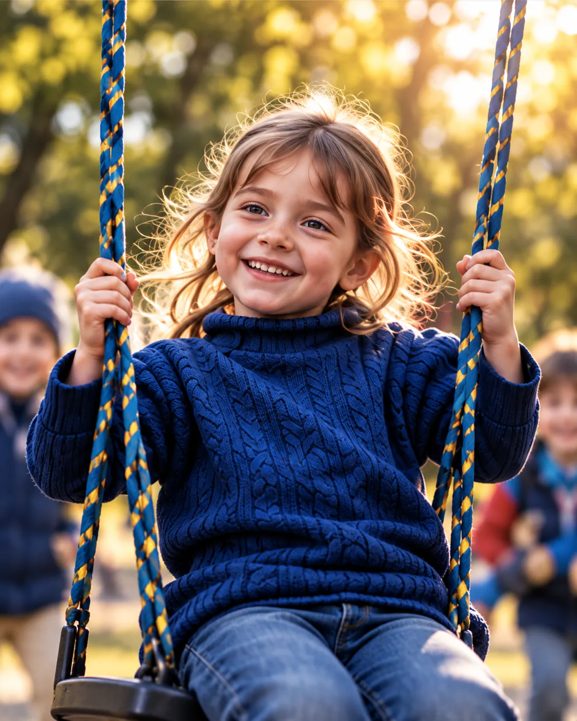 Child on swing